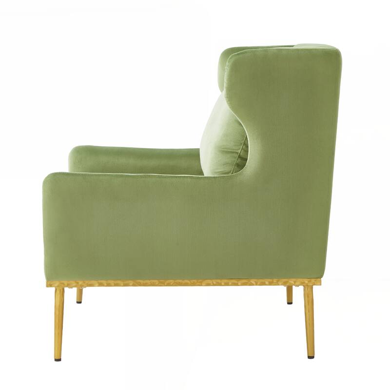 Modern Armchair Velvet Accent Chair Reading Chair Single Sofa Chair for Living Room