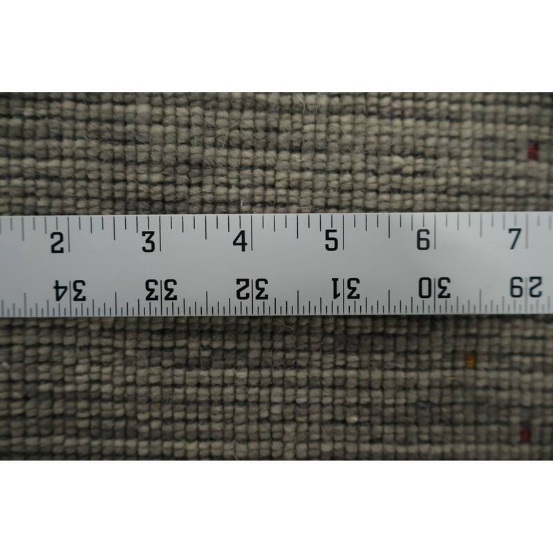 Hand Knotted Oriental 100% Wool Carpet Tribal Tribal Greys & Charcoal Gabbeh Area Rug - 7' 9'' X 5' 3''