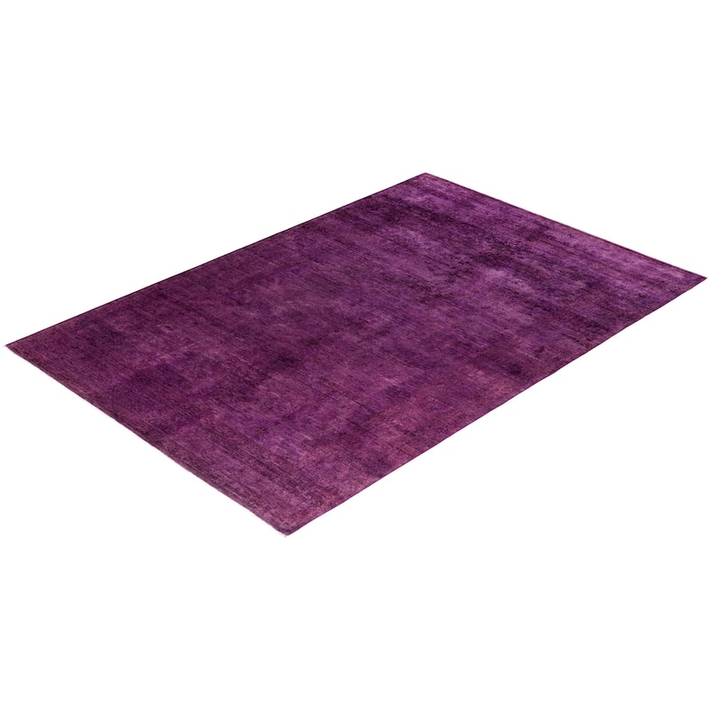 Vibrance One-of-a-Kind Hand-Knotted Area Rug - Pink, 6' 1" x 8' 10" - 6' 1" x 8' 10"