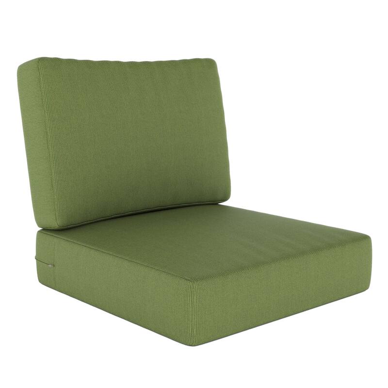 Sunbrella Outdoor Deep Seating Cushion - 25" W x 25.5" D x 5" H - Seat 25 x 25.5 x 5 Back 25 x 17 x 5 - Spectrum Cilantro