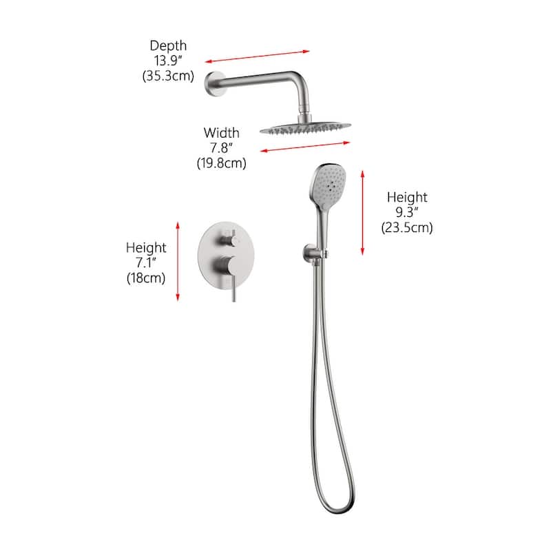 Indigo Home Complete Shower Faucet System with Rough-in Valve