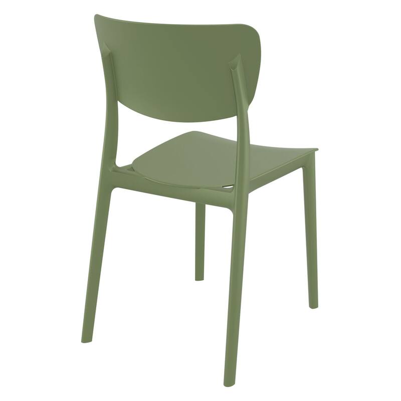 33" Olive Green Solid Stackable Patio Dining Chair