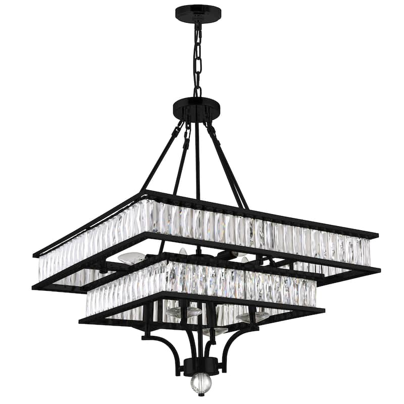 Shalia 8 Light Chandelier With Black Finish