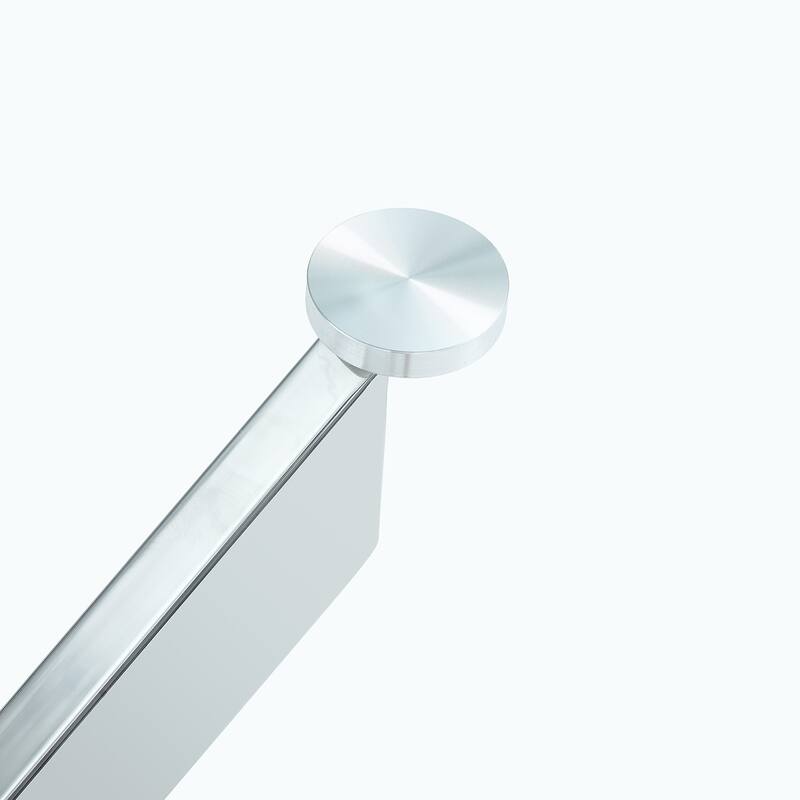 Large Modern Minimalist Rectangular Glass Dining Table with 0.4" Tempered Glass Tabletop and Gold Metal Legs, for 4-6 people