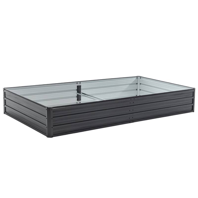 Galvanized Raised Garden Beds Outdoor // 8×4×1 ft Planter Raised Beds for Gardening, Vegetables, Flowers
