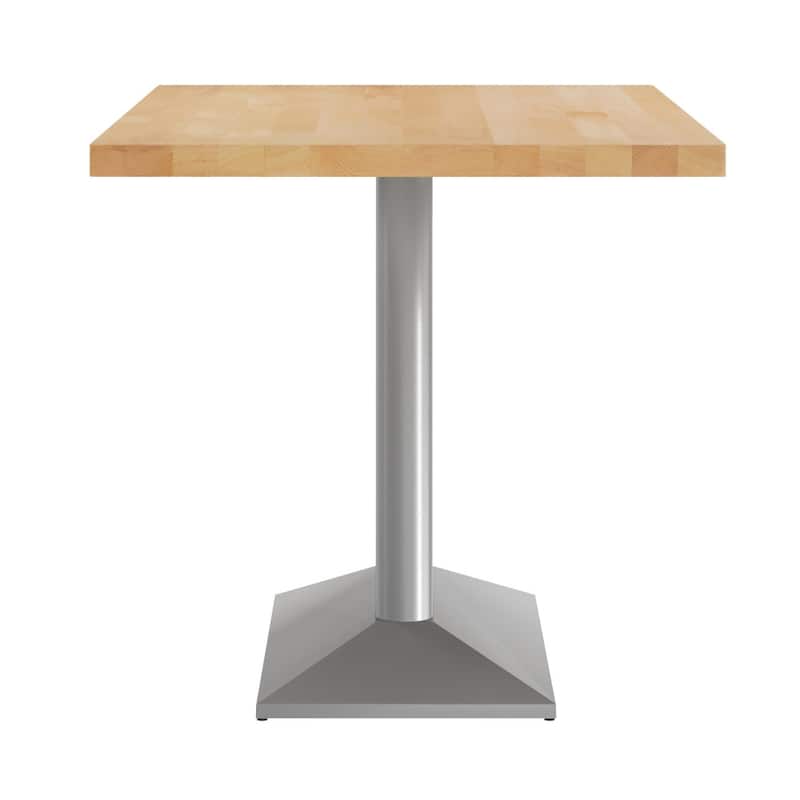 Rectangular Solid Wood Tabletop w/ 27" x 15" Two-Column Dining Height Table Base - 30"W x 48"D x 29.5"H