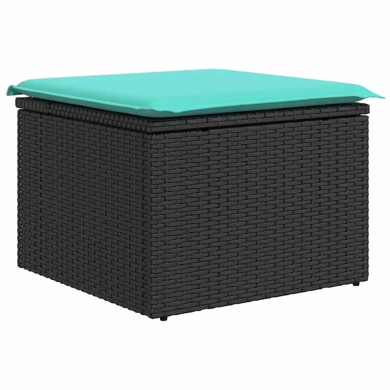 vidaXL Patio Sofa Set with Cushions Outdoor Furniture 8 Piece Poly Rattan