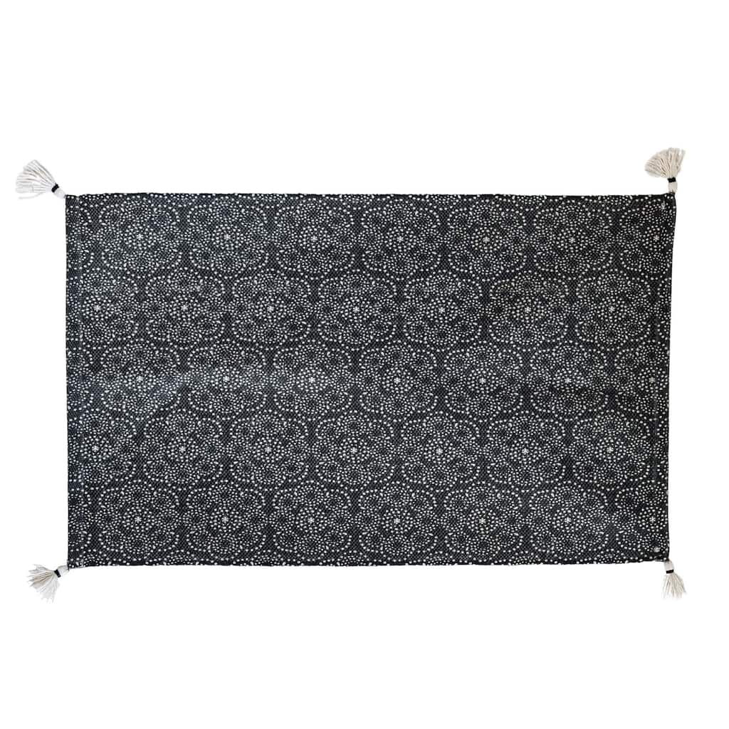 Foreside Home & Garden 2x3 Foot Boho Floral Outdoor Rug - 2' x 3' Rectangle