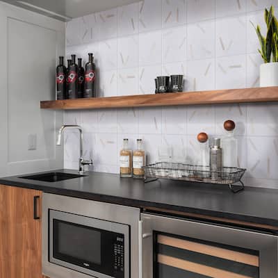Merola Tile Komi Maolan Gris 7-7/8" x 7-7/8" Porcelain Floor and Wall Tile