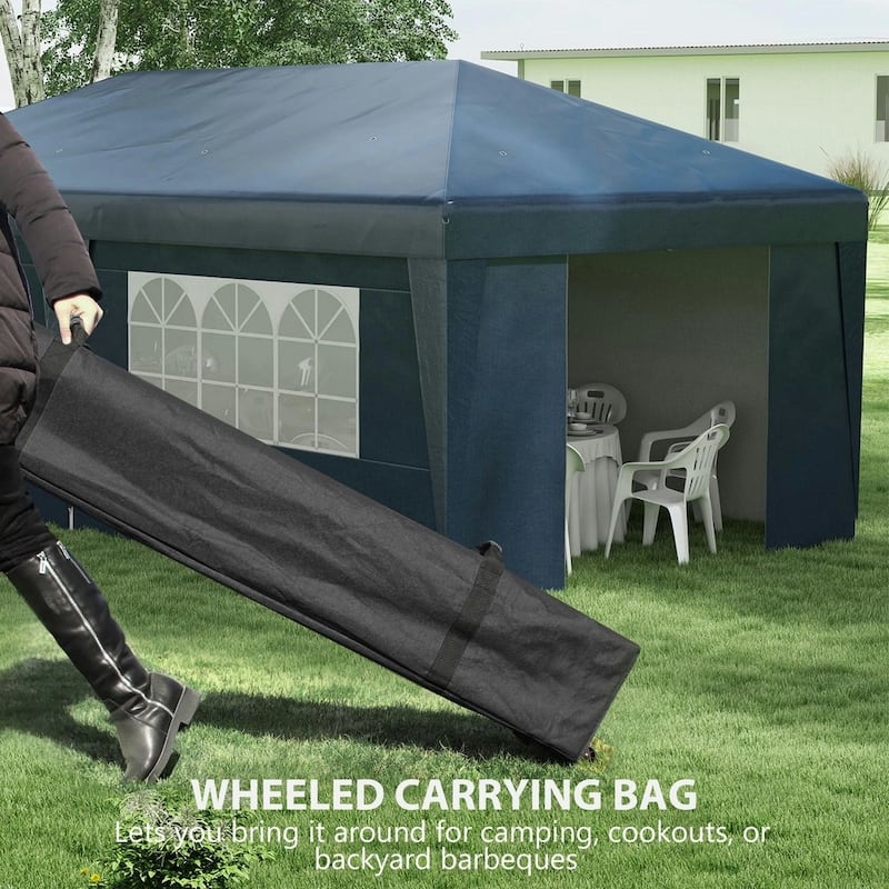 10' x 19.5' Pop Up Canopy Tent Height Adjustable, Leg Weight Bags, Bag