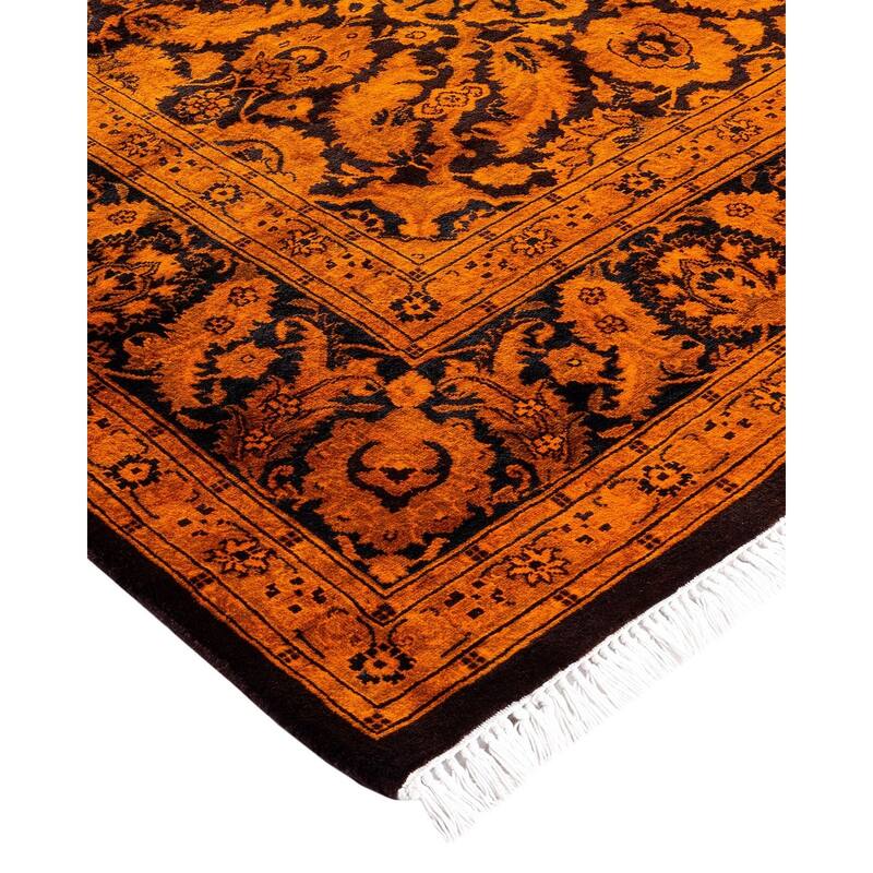 Overdyed, One-of-a-Kind Hand-Knotted Area Rug - Orange - 6' 3" x 8' 10"