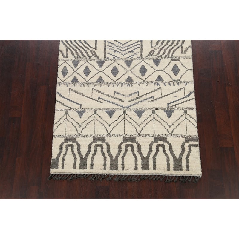 Vegetable Dye Tribal Oriental Moroccan Berber Area Rug Wool Handmade - 4'5" x 6'5"