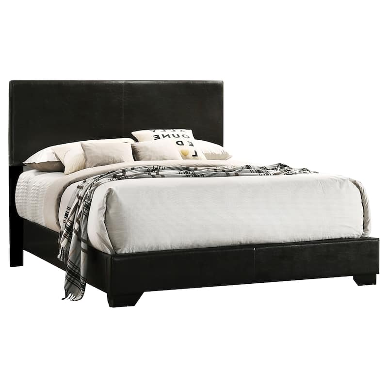Conner Contemporary Leatherette Upholstered Panel Bed