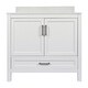 preview thumbnail 135 of 146, Nevado 37" Bathroom Vanity with Cultured Marble Vanity Top Sink in White with White Basin