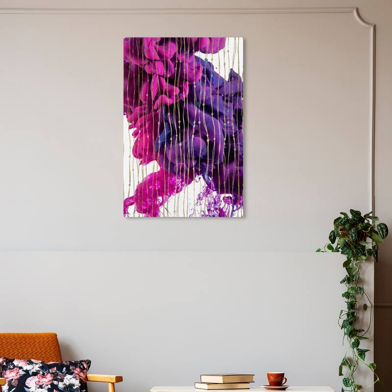 Wynwood Studio Canvas Abstract Ink Spot III Pink and Modern & Contemporary Wall Art Canvas Print - 30 x 20