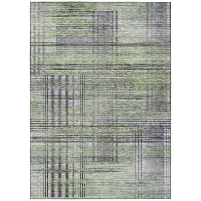 HomeRoots Striped Transitional Rectangle Outdoor Rug