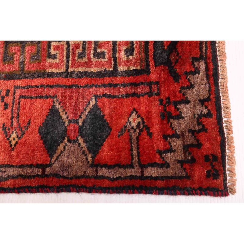 ECARPETGALLERY Hand-knotted Melis Vintage Red Wool Rug - 4'5 x 6'0