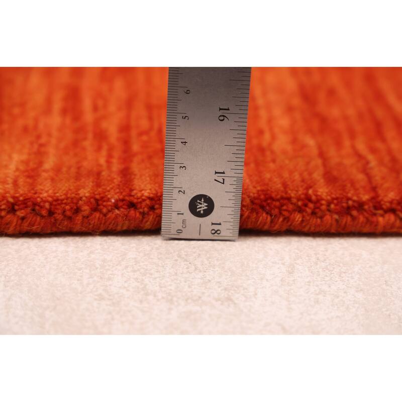 ECARPETGALLERY Hand Loomed Kashkuli Gabbeh Orange Wool Rug - 5'1 x 7'6