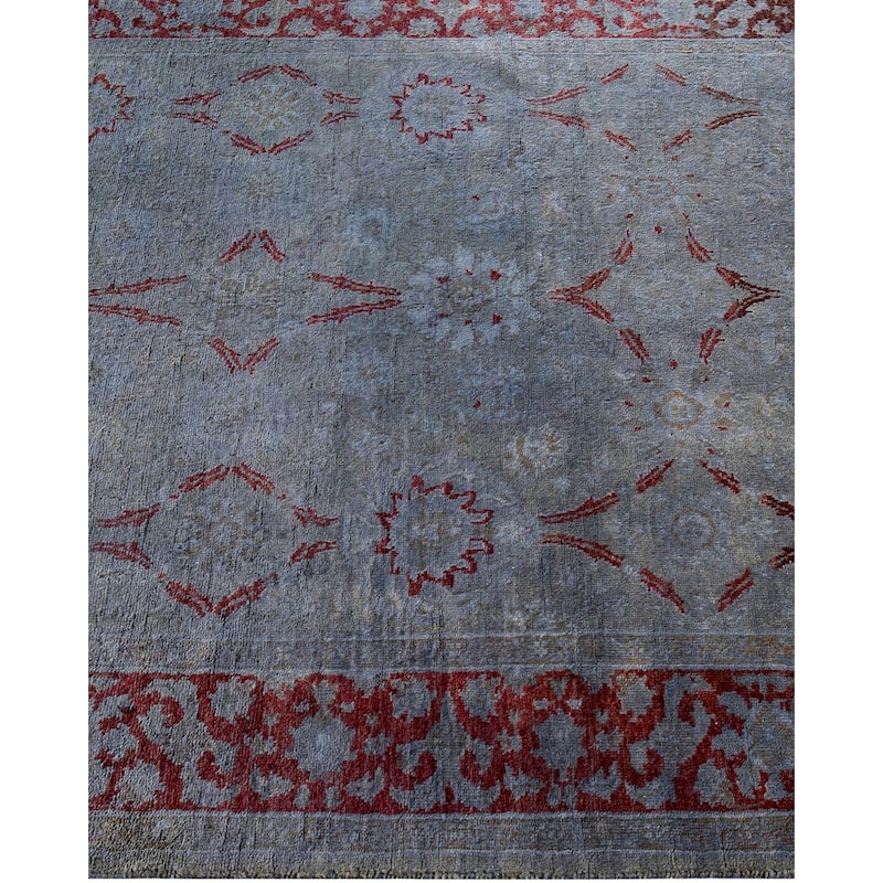 Vibrance, One-of-a-Kind Hand-Knotted Area Rug - Gray, 4' 1" x 6' 1" - 4' 1" x 6' 1"