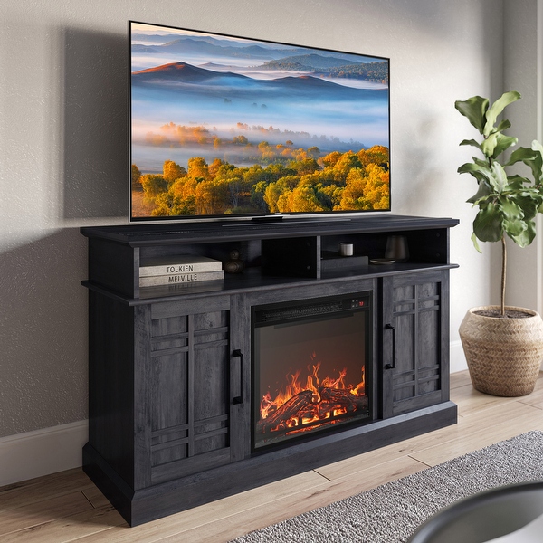 BELLEZE 48 TV Stand with 18 Electric Fireplace Heater On Sale Bed Bath Beyond 40502219