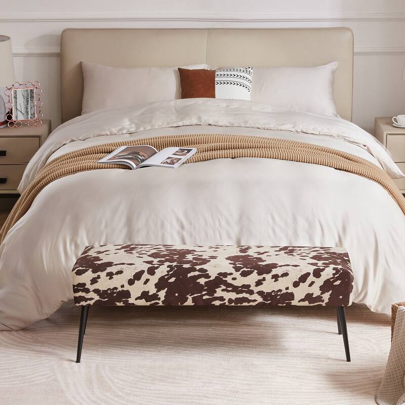 Modern 44" Length Button Tufted Bench