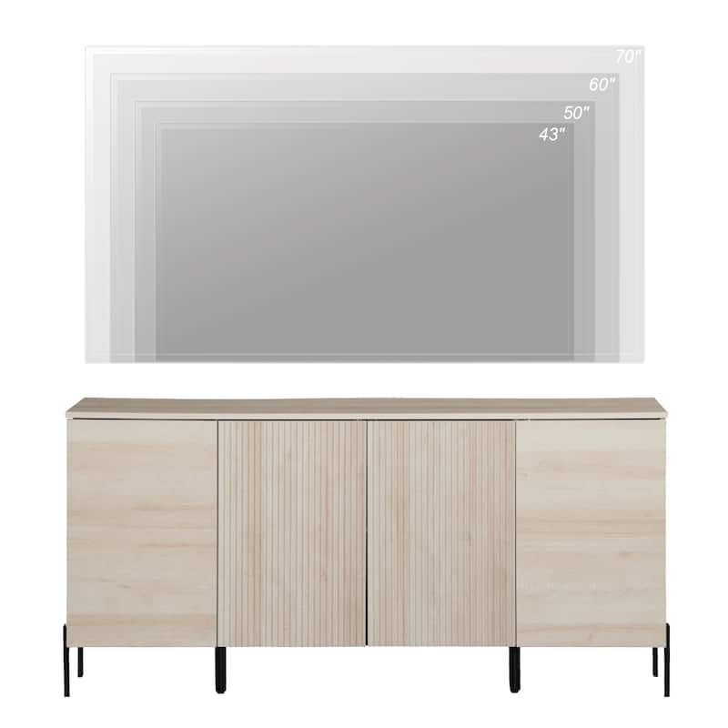 WAMPAT 61" Sideboard Buffet Cabinets with Storage