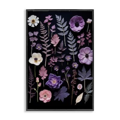 Stupell Mixed Purple Toned Flowers Framed Giclee Art Design By Heidi Kuntz