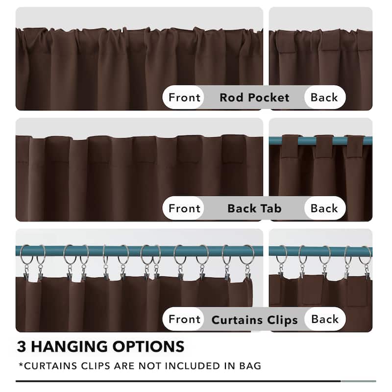 Deconovo Back Tab Blackout Curtains (2 Panel)
