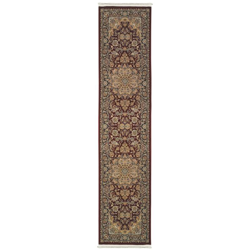 HomeRoots Medallion Traditional Runner Area Rug - 120.08 in. x 26.77 in. x 0.16 in.