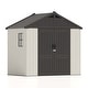preview thumbnail 34 of 117, Patiowell 8' x 6' / 8' x 8' / 8' x 10 '/ 8' x 12' Plastic Outdoor Shed With Floor for Patio Furniture, Tools (Kick-It Shed) 8' x 6' - Off-White
