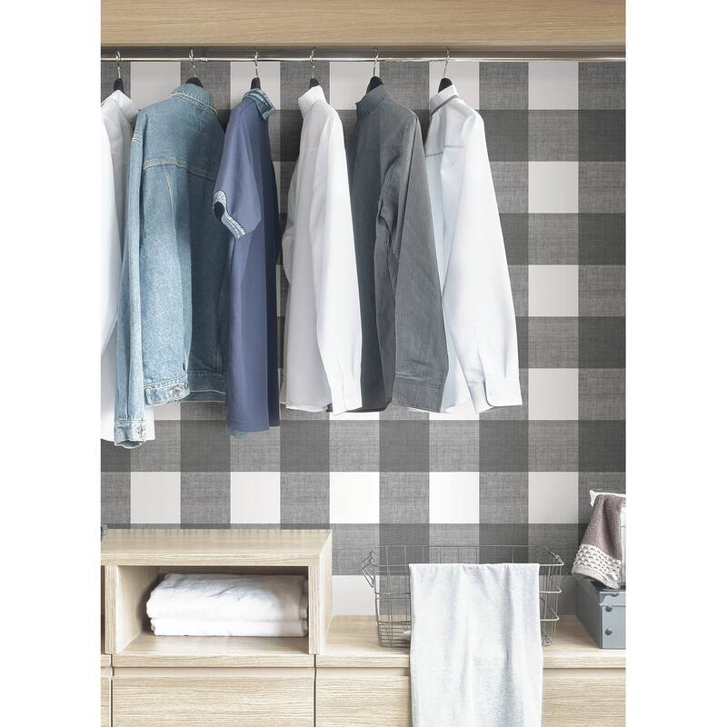 Scott Living Scott-ish Plaid Self Adhesive Wallpaper