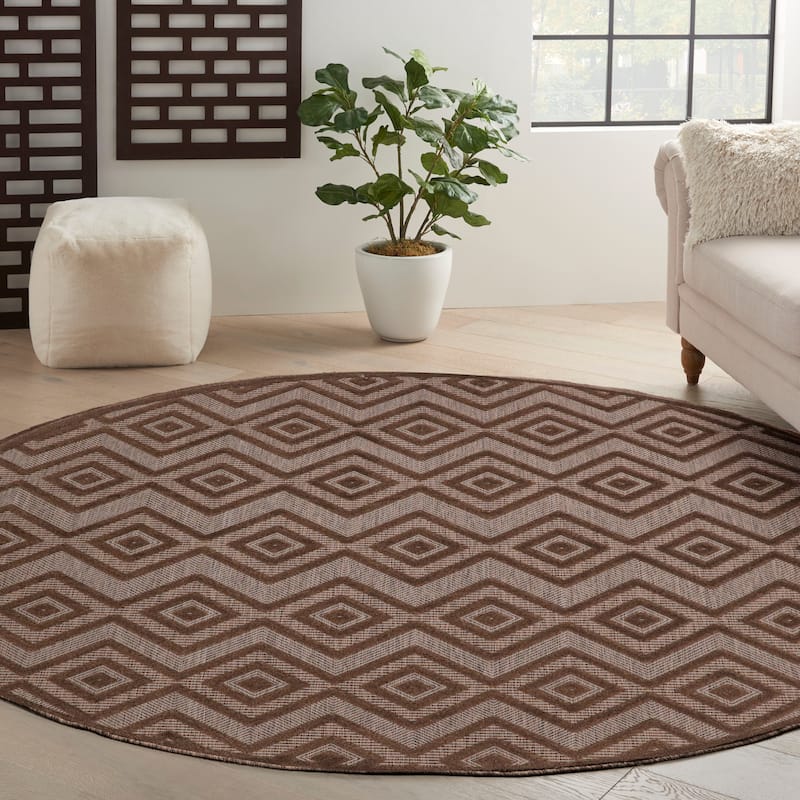 Nourison Versatile Indoor/Outdoor Geometric Flatweave Area Rug