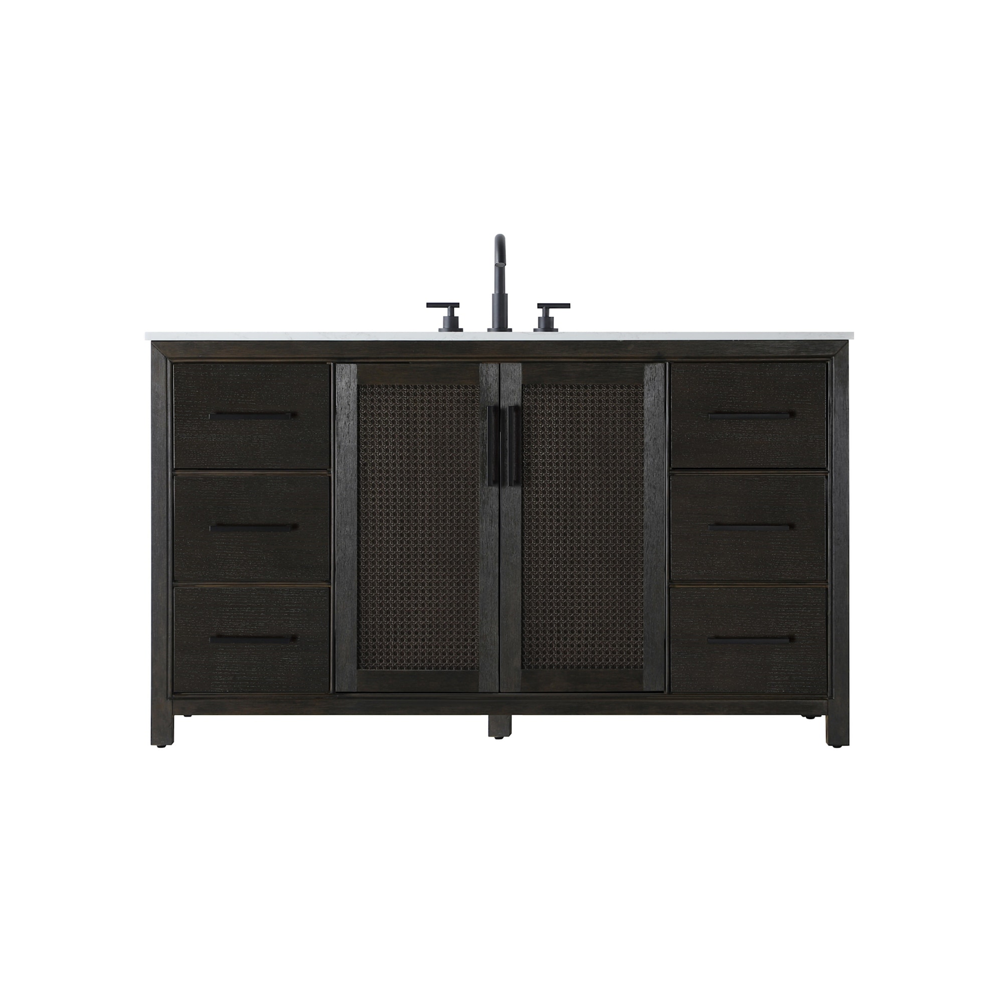 Elegant Lighting VF29560 Alina 60" Free Standing Single Basin Vanity