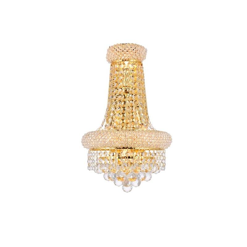 Fleur Illumination 4 light Gold Wall Sconce - royal cut crystals/Gold
