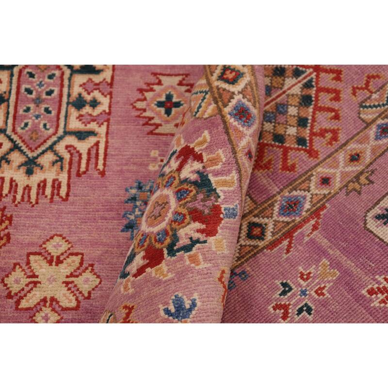 Bohemian Kazak Elijah Purple/Purple Wool Rug - 8'2'' x 9'7''