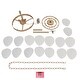 preview thumbnail 8 of 7, Mid-Century Modern Gold 4-Light Empire Chandelier Glass Pendant Lights for Dining Room - 15" D x 18" H