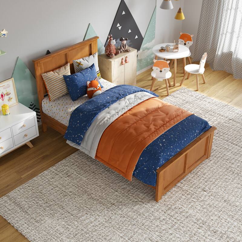 Charlotte Solid Wood Low Profile Platform Bed with Matching Footboard