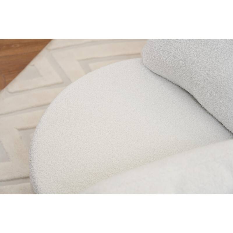 360° Swivel Chair with Storage and Throw Pillows