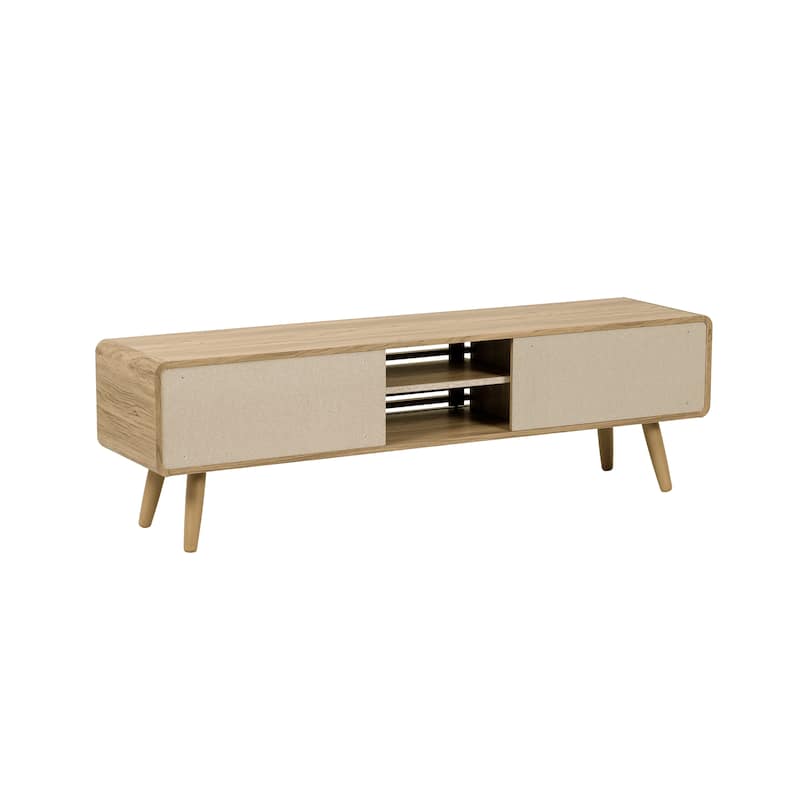 NPD Furniture Wilson 58 Inch Slat Low TV Stand