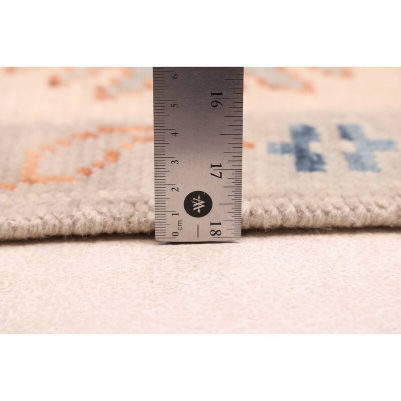 ECARPETGALLERY Hand-knotted Modern Oushak Light Grey Wool Rug - 7'11 x 9'10