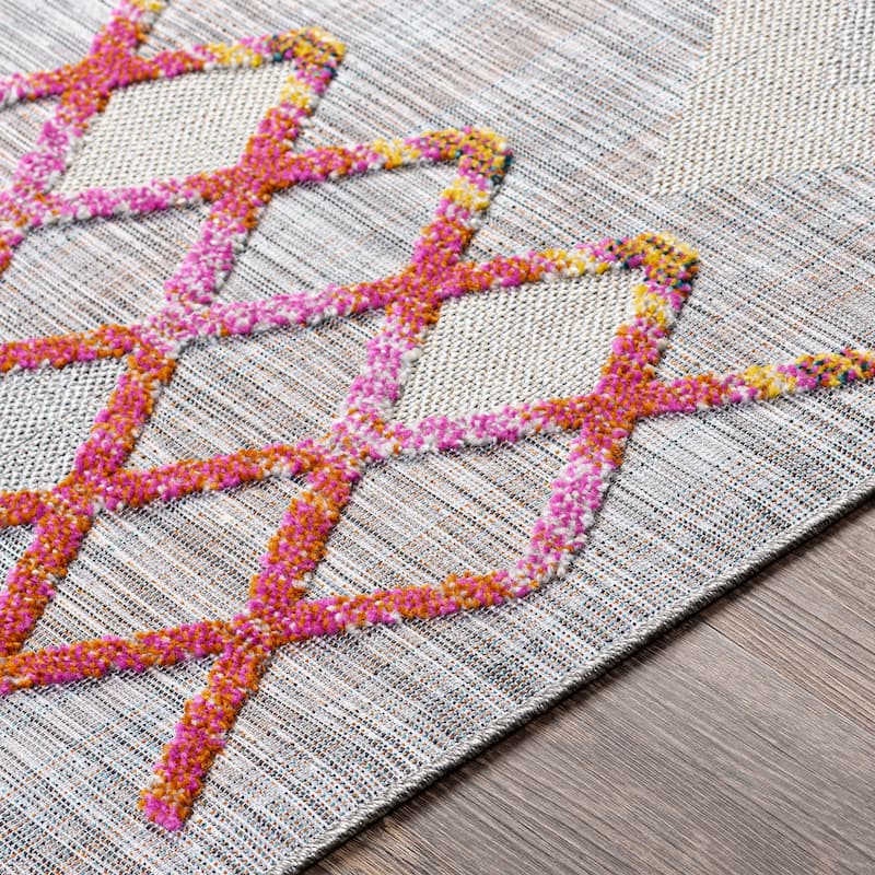 Sigrette Indoor/ Outdoor Southwestern Stripe Area Rug