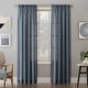preview thumbnail 11 of 18, No. 918 Amalfi Linen Blend Semi-Sheer Rod Pocket 1-Piece Curtain Panel, Single Panel 54x63 - Denim