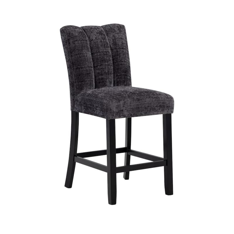 Vhong Beige Bar Stools Set of 2 Modern Rubberwood Bar Height Stools with Foam Cushion