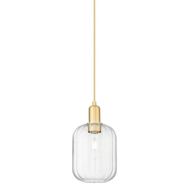 Innovations Lighting 716-1P-13-7 Preston Pendant Preston 7" Wide Mini - Satin Gold / Clear