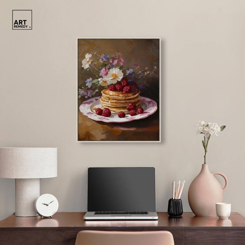 Raspberry Pancakes I Canvas by Art Remedy