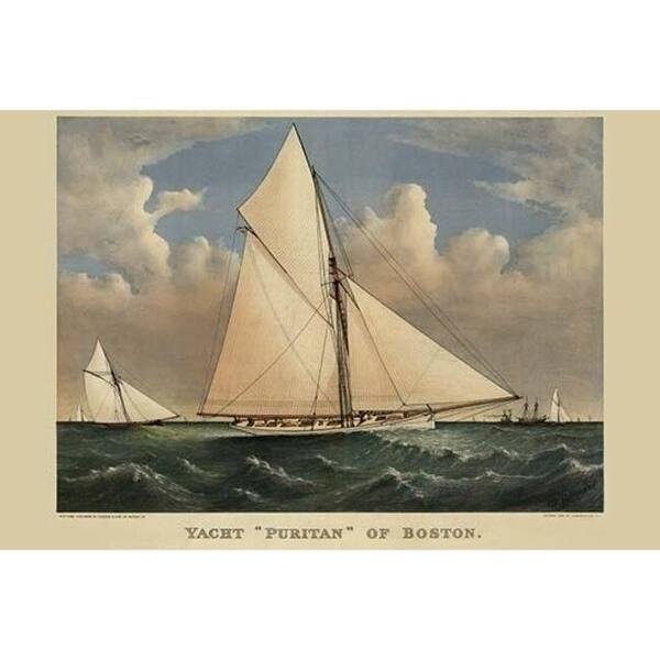 Yacht Puritan Of Boston. Fine Vintage Art Reproduction By Buyenlarge ...