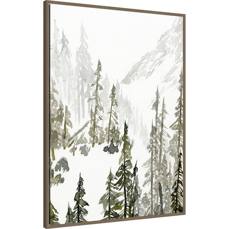 Continental Divide II by Jacob Green Framed Canvas Wall Art Print - Sylvie Dark Gold