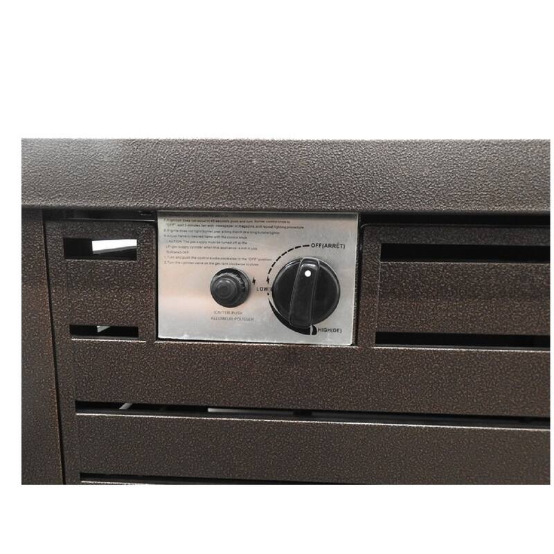 AZ Patio Heaters Outdoor Rectangle Fire Pit in Hammered Bronze - N/A