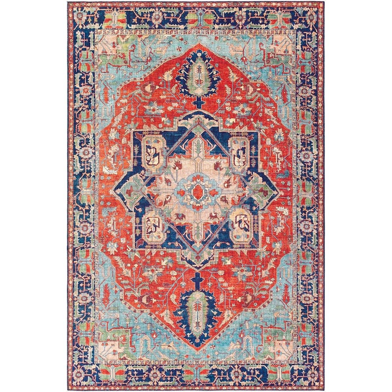 Livabliss Traditional Iris Medallion Area Rug