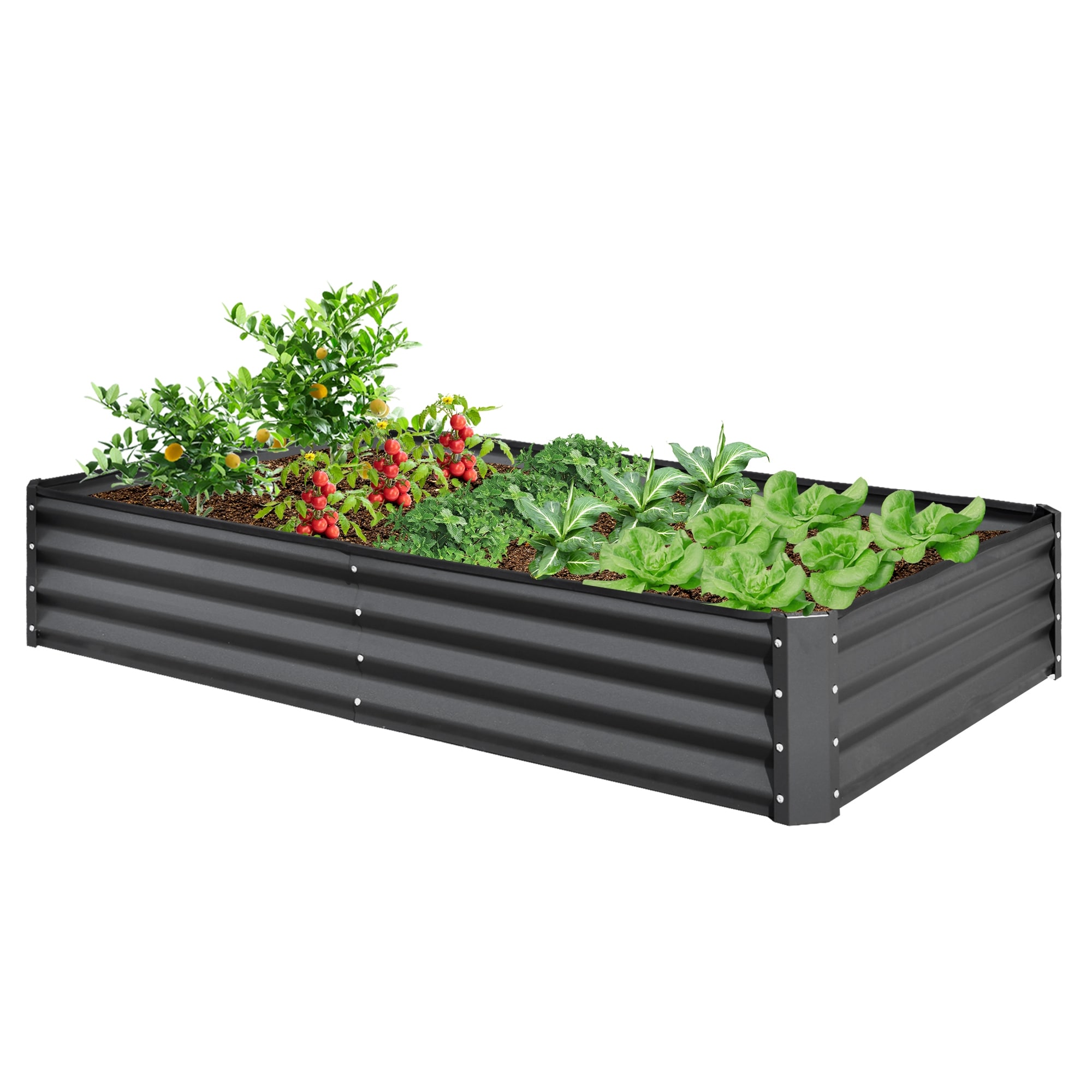 6x3x1ft Galvanized Raised Garden Bed, Outdoor Planter Garden Boxes Large  Metal Planter Box - Bed Bath \u0026 Beyond - 42104071, image size:2000x2000